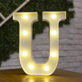 HULIANFU Luxury Alphabet Letter LED Lights Luminous Number Lamp  Battery Night Light for Home Wedding Birthday Christmas Party Decoration