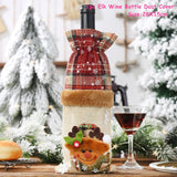 HULIANFU   Xmas Wine Bottle Dust Cover Noel Navidad Christmas Decoration for Home Dinner Decor Christmas Gift Tree Ornament New Year 2023