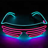 HULIANFU LED Glasses Glowing Halloween Luminous Neon Christmas Party Bril Flashing Light new