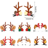 HULIANFU 2023 2pcs/set Elk Christmas Hair Clips Adult Kids Girl New Year Gift Christmas Hair Accessories Ear Hairpins Xmas Navidad Natal Decor