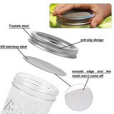 HULIANFU Stainless Steel Sprouting Jar Lids Home Garden Seed Sprouting Germinator Seed Sprouter Germination Grow Cover Strainer Lids