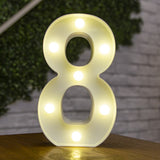 HULIANFU Luxury Alphabet Letter LED Lights Luminous Number Lamp  Battery Night Light for Home Wedding Birthday Christmas Party Decoration