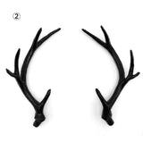 HULIANFU 2023 2018 Hot Simulation Black Antler Headdress DIY Accessories Material Headband Cute Christmas Decoration Photo Photography Props