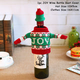 HULIANFU   Xmas Wine Bottle Dust Cover Noel Navidad Christmas Decoration for Home Dinner Decor Christmas Gift Tree Ornament New Year 2023