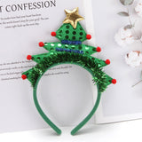 HULIANFU 2023 Cute Green Christmas Tree Headband Headwear Christmas Gifts For Children 2023 Merry Christmas Decor For Home Navidad Ornaments