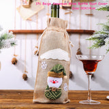 HULIANFU   Xmas Wine Bottle Dust Cover Noel Navidad Christmas Decoration for Home Dinner Decor Christmas Gift Tree Ornament New Year 2023