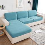 HULIANFU Waterproof 1/2/3/4 Seaters Cushion Sofa Seat Cover Anti-dust Tight Wrap Protector Jacquard Plush Fibre for Living room