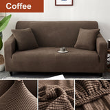 HULIANFU Thick Elastic Sofa Cover Slipcover for Living Room Stretch Polar Fleece Armchair Cover 1/2/3/4 Seater L Shape Corner Sofa Covers