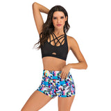 Plus Size Bikini Women Print Swimwear Sport Style Swimsuit Shorts Biquini High Waist Tankini Crop Top Bathing Suit Mujer Beach