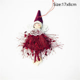 HULIANFU New Year  Gifts Cute Angel Ski Dolls Navidad Hanging Pendant Christmas Home Decor Xmas Tree Ornaments Noel Natal Decoration