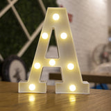 HULIANFU Luxury Alphabet Letter LED Lights Luminous Number Lamp  Battery Night Light for Home Wedding Birthday Christmas Party Decoration