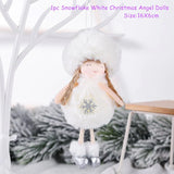 HULIANFU New Year  Gifts Cute Angel Ski Dolls Navidad Hanging Pendant Christmas Home Decor Xmas Tree Ornaments Noel Natal Decoration