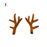 HULIANFU 2023 Christmas Simulation Antlers Headwear Brown Deer Horns Hair Band Headband Goth Halloween Cosplay Accessories Headdress