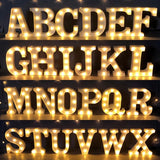 HULIANFU Luxury Alphabet Letter LED Lights Luminous Number Lamp  Battery Night Light for Home Wedding Birthday Christmas Party Decoration