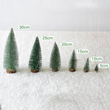 HULIANFU Mini Pine Christmas Tree Artificial Tabletop Decorations Festival Plastic Miniature Trees  New Year Decorations for Xmas