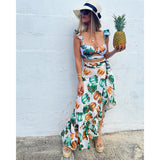 Backless Tunic Beach Dress Bikini Long Dress Print Swimwear Women Cover Up Swimsuit Beachwear Pareo Saida de Praia