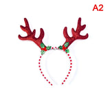 HULIANFU 2023 Christmas Headbands Santa Tree Elk Antlers Headband Kids Adult Headwear Reindeer Ornaments Christmas Decor Party Cosplay Gifts