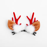 HULIANFU  Christmas Antler Hair Clips Deer Ear Hairpins Festival Christmas Headbands Pine Cones Hair Ball Adult Headwear Hair Accessories