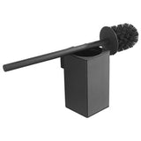 HULIANFU Stainless Steel Toilet Brush Black Bathroom Cleaning Brush Holder with Toilet Brush Wall Mount