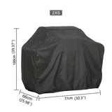 HULIANFU Waterproof BBQ Cover Anti-Dust Outdoor Heavy Duty Charbroil Grill Cover Rain Protective Barbecue Cover 7 Sizes Black BBQ Cover