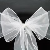 HULIANFU Organza Chair Sashes Bow Chair Covers Organza Fabric DIY Knot Chair Tie for Party Events Wedding Decoration 18cmx275cm