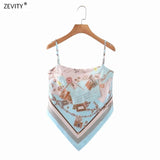 New Women vintage paisley print spaghetti strap sexy chic camis tank ladies summer backless bowknot sling tops LS3866