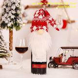 HULIANFU   Xmas Wine Bottle Dust Cover Noel Navidad Christmas Decoration for Home Dinner Decor Christmas Gift Tree Ornament New Year 2023