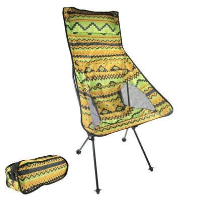 HULIANFU Outdoor Portable Camping Chair Oxford Cloth Folding Lengthen Camping Seat for Fishing BBQ Festival Picnic Beach Ultralight Chair