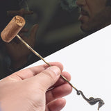 HULIANFU Retro Brass Cigar Pass Needle Cigar Smoker Portable Dredge Drilled Creative Carving Spiral Ventilation Needle Cigar Tool