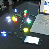 HULIANFU Merry Christmas Light LED USB Cable DCIN Charger Cord for Android Phone Promotion