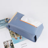 HULIANFU Leather PU Tissue Box Simple Toilet Tissue Bag Car Tissue Holder Removable Hanging Home Decorative Tissue Cover Kitchen Storage