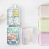 HULIANFU Pill Box Wheat Sealed 8 Grids Pill Container Organizer Health Care Drug Travel Divider 7 Day Pill Storage Bag Travel Pill Cases