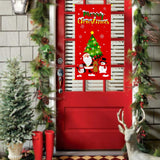 HULIANFU Merry Christmas Hanging Flag Christmas Decorations For Home Door Christmas Ornaments Xmas Gifts Navidad Decor 2023 New Year