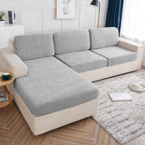 HULIANFU Waterproof 1/2/3/4 Seaters Cushion Sofa Seat Cover Anti-dust Tight Wrap Protector Jacquard Plush Fibre for Living room