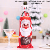 HULIANFU   Xmas Wine Bottle Dust Cover Noel Navidad Christmas Decoration for Home Dinner Decor Christmas Gift Tree Ornament New Year 2023