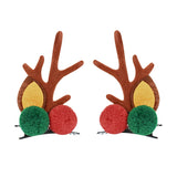 HULIANFU 2023 2pcs/set Elk Christmas Hair Clips Adult Kids Girl New Year Gift Christmas Hair Accessories Ear Hairpins Xmas Navidad Natal Decor