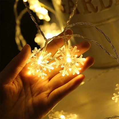 HULIANFU Snowflake LED Light Christmas Decor For Home Hanging Garland Christmas Ornaments Xmas Tree Decor Noel Navidad  New Year