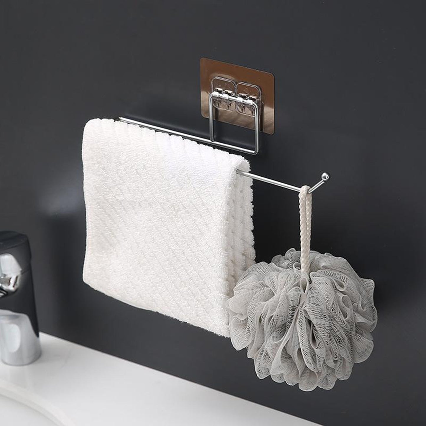 HULIANFU Toilet Paper Towel Holder Stainless Steel Self Adhesive on Smooth Surfaces