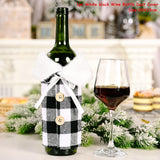 HULIANFU   Xmas Wine Bottle Dust Cover Noel Navidad Christmas Decoration for Home Dinner Decor Christmas Gift Tree Ornament New Year 2023