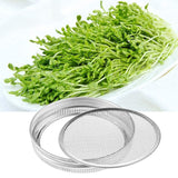 HULIANFU Stainless Steel Sprouting Jar Lids Home Garden Seed Sprouting Germinator Seed Sprouter Germination Grow Cover Strainer Lids