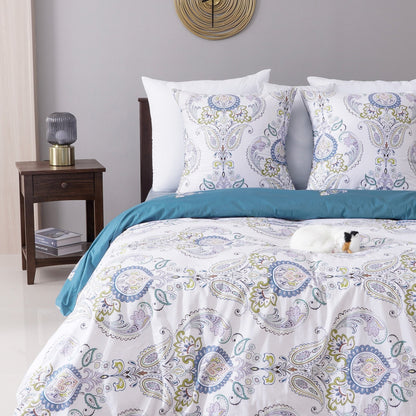 HULIANFU Topfinel Bedding Sets 100%Pure Cotton Soft Comforter Pattern Duvet Cover Pillow Shams Bedding Cover Double Single 3 PCS Bed Set