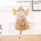 HULIANFU New Year  Gifts Cute Angel Ski Dolls Navidad Hanging Pendant Christmas Home Decor Xmas Tree Ornaments Noel Natal Decoration