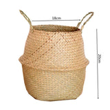 HULIANFU Straw Weaving Flower Plant Basket Grass Planter Basket Indoor Outdoor Flower Pots Cover Plant Containers for Plantable Plants FU