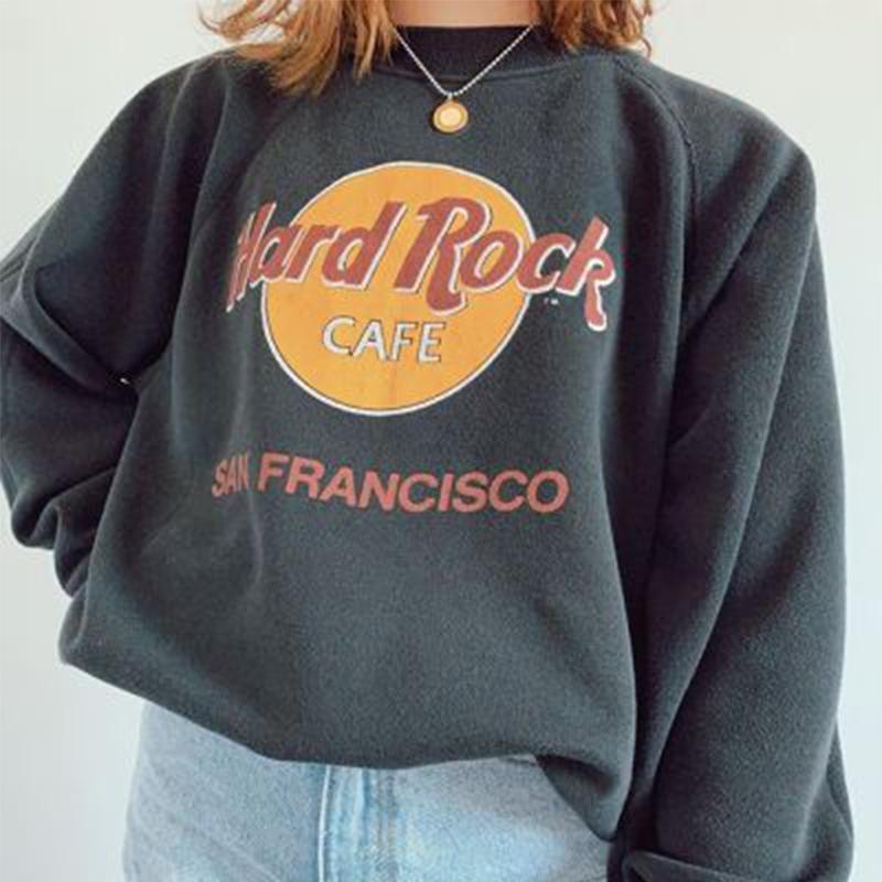 Vintage Top  Streetwear Printed Sweatshirt Women's Oversized Hoodie Winter Pullover Women's Tops Teen Clothes women fashion