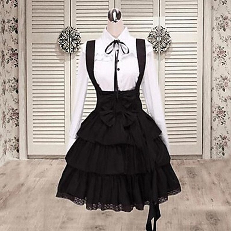 Gothic Dress Women Halloween Cosplay Costume Anime Outfit Cute Birthday Gift Kawaii Clothes Vintage Long Sleeve Party Dresses