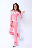 Spring/Fall Women's Brand Velvet Fabric Tracksuits Velour Suit Women Track Suit Hoodies And Pants fat sister sportswear