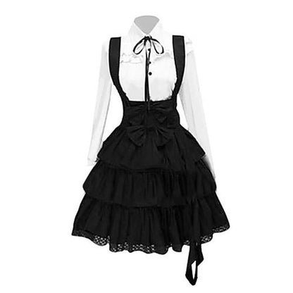 Gothic Dress Women Halloween Cosplay Costume Anime Outfit Cute Birthday Gift Kawaii Clothes Vintage Long Sleeve Party Dresses