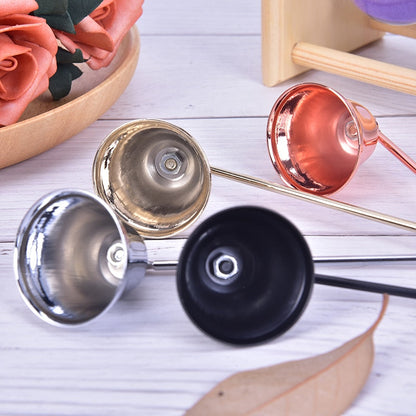 HULIANFU Wedding Candle Fire Extinguisher Stainless Steel Candles Wick Trimmer Oil Lamp Scissor Cutter Bell Shaped Scented Candle Snuffer