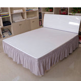 HULIANFU Pleated Bed Skirt Single and Double Dustproof  Cover Surrounding ding Plain Elastic Band  Apron