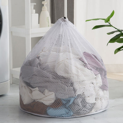 HULIANFU Nylon Mesh Washing Bags Underwear Bra Laundry Bag Basket Household Clean Organizer Drawstring Beam Port Household Cleaning